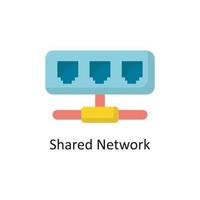 Shared Network Vector  Flat Icon Design illustration. Cloud Computing Symbol on White background EPS 10 File