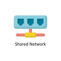 Shared Network Vector  Flat Icon Design illustration. Cloud Computing Symbol on White background EPS 10 File