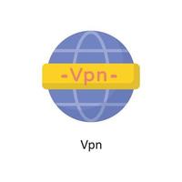 Vpn Vector  Flat Icon Design illustration. Cloud Computing Symbol on White background EPS 10 File