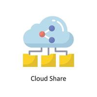 Cloud Share Vector  Flat Icon Design illustration. Cloud Computing Symbol on White background EPS 10 File