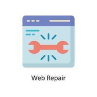 Web Repair  Vector  Flat Icon Design illustration. Cloud Computing Symbol on White background EPS 10 File