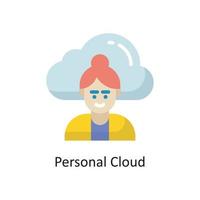 User Account  Vector  Flat Icon Design illustration. Cloud Computing Symbol on White background EPS 10 File