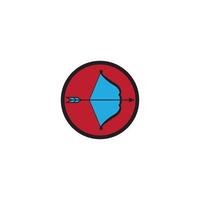 Archery logo icon vector illustration design