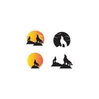 Wolf Logo vector icon illustration