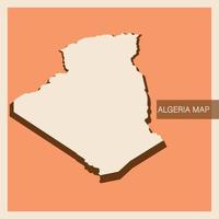 Vintage of Algeria Map Vector