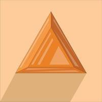 icono de vector de color de joyería triangular