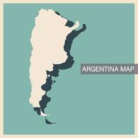 Vintage of Argentina Map Vector