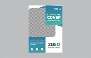 Modern business annual report template vector