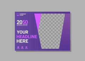 Modern business annual report horizontal vector