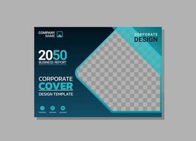 Modern business annual report horizontal vector