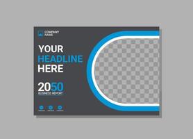 Modern business annual report horizontal vector