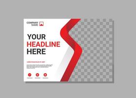 Corporate book cover horizontal design vector