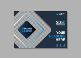 Modern business annual report horizontal vector