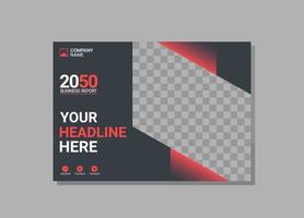 Corporate book cover horizontal design vector