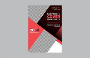 Modern business annual report template vector