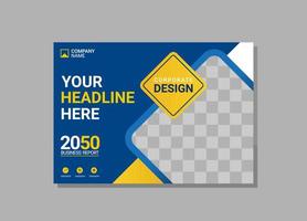 Corporate book cover horizontal design vector