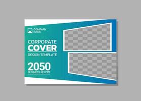 Corporate book cover horizontal design vector