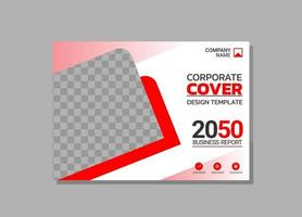 Corporate book cover horizontal design vector