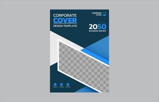 Modern business annual report template vector