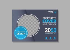 Corporate book cover horizontal design vector