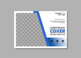 Corporate book cover horizontal design vector