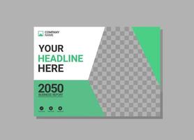 Modern business annual report horizontal vector