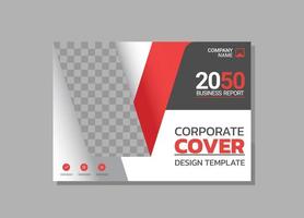 Corporate book cover horizontal design vector