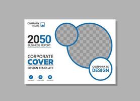 Corporate book cover horizontal design vector