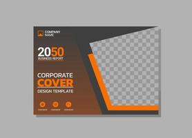 Modern business annual report horizontal vector