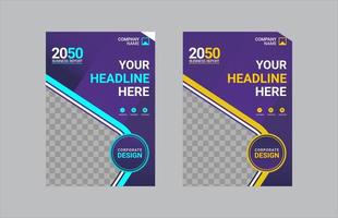 Professional corporate book cover template vector