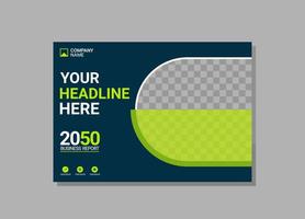 Modern business annual report horizontal vector