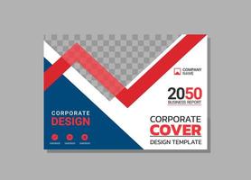 Corporate book cover horizontal design vector