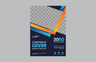 Professional corporate book cover template vector