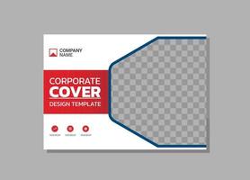 Corporate book cover horizontal design vector