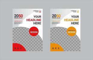 Professional corporate book cover template vector