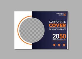 Corporate book cover horizontal design vector