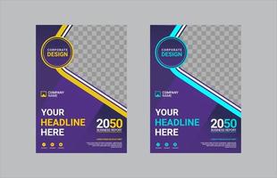 Professional corporate book cover template vector