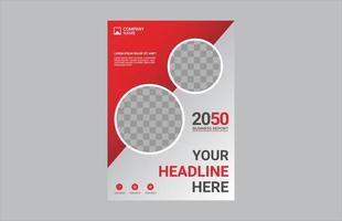 Modern business annual report template vector