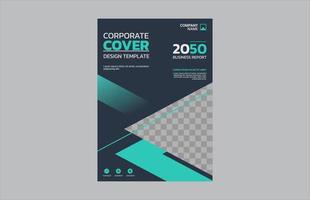 Modern business annual report template vector