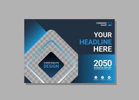 Corporate book cover horizontal design vector