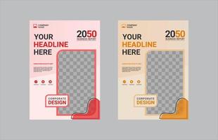 plantilla de informe anual de negocios moderno vector