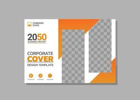 Modern business annual report horizontal vector