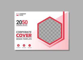 Modern business annual report horizontal vector