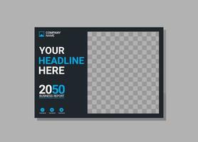 Modern business annual report horizontal vector