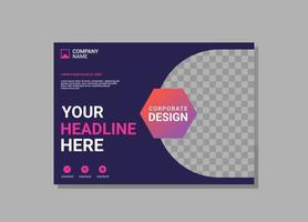 Modern Company horizontal Cover Business vector