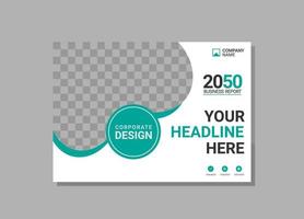 Modern business annual report horizontal vector