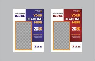 Professional corporate book cover template vector