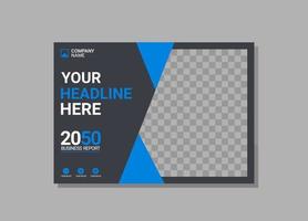 Modern business annual report horizontal vector