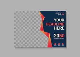 Modern business annual report horizontal vector