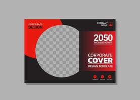 Corporate book cover horizontal design vector